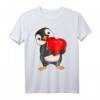 Pinguin Damen Mädchen Kinder T-Shirt mit Herzmotiv - Perfektes Geschenk für Pinguin-Fans zu Valentinstag, Geburtstag & Weihnachten