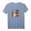 Humorvolles HapDeer T-Shirt mit Grinch und Saint Nick Motiv - Klassisch geschnitten, doppelt genähter Saum