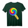 Lollipop Shirt – Buntes Candy T-Shirt mit Regenbogen-Saugnapf, Perfekt als Halloween-Kostüm oder Süßigkeiten-Liebe Geschenk