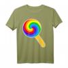 Lollipop Shirt – Buntes Candy T-Shirt mit Regenbogen-Saugnapf, Perfekt als Halloween-Kostüm oder Süßigkeiten-Liebe Geschenk
