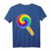 Lollipop Shirt – Buntes Candy T-Shirt mit Regenbogen-Saugnapf, Perfekt als Halloween-Kostüm oder Süßigkeiten-Liebe Geschenk