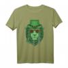 Kaninchen Saint Patrick Day Shirt mit Löwenmuster – Lustiges Happy St Patty's Day T-Shirt für Familie, Opa, Oma, Bruder, Schwester und Tierliebhaber