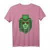 Kaninchen Saint Patrick Day Shirt mit Löwenmuster – Lustiges Happy St Patty's Day T-Shirt für Familie, Opa, Oma, Bruder, Schwester und Tierliebhaber