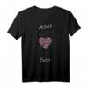 Jesus Christus Herz Team Gott Kirche Katholisch Religion T-Shirt – Religiöses Geschenk für Christen zu Ostern, Weihnachten & besonderen Anlässen