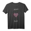 Jesus Christus Herz Team Gott Kirche Katholisch Religion T-Shirt – Religiöses Geschenk für Christen zu Ostern, Weihnachten & besonderen Anlässen