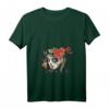Damen Asia La Catrina Blumen Tattoo Skull T-Shirt mit V-Ausschnitt – Perfekt für Día de los Muertos, Halloween & Fasching