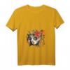 Damen Asia La Catrina Blumen Tattoo Skull T-Shirt mit V-Ausschnitt – Perfekt für Día de los Muertos, Halloween & Fasching