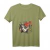 Damen Asia La Catrina Blumen Tattoo Skull T-Shirt mit V-Ausschnitt – Perfekt für Día de los Muertos, Halloween & Fasching