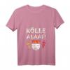 Damen Kölle Alaaf! Karnevalsumzug Köln Rut Wiess T-Shirt mit Wappen & V-Ausschnitt – Perfekt für Karneval, Fastnacht & JGA