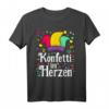 Konfetti im Herzen lustiges Fasching Karneval Kostüm T-Shirt für Damen und Herren – Perfekt für Umzug, Party & Geschenk für Kinder