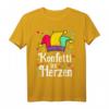 Konfetti im Herzen lustiges Fasching Karneval Kostüm T-Shirt für Damen und Herren – Perfekt für Umzug, Party & Geschenk für Kinder