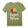 Konfetti im Herzen lustiges Fasching Karneval Kostüm T-Shirt für Damen und Herren – Perfekt für Umzug, Party & Geschenk für Kinder