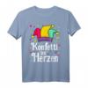 Konfetti im Herzen lustiges Fasching Karneval Kostüm T-Shirt für Damen und Herren – Perfekt für Umzug, Party & Geschenk für Kinder