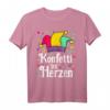 Konfetti im Herzen lustiges Fasching Karneval Kostüm T-Shirt für Damen und Herren – Perfekt für Umzug, Party & Geschenk für Kinder