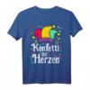 Konfetti im Herzen lustiges Fasching Karneval Kostüm T-Shirt für Damen und Herren – Perfekt für Umzug, Party & Geschenk für Kinder