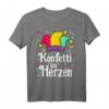 Konfetti im Herzen lustiges Fasching Karneval Kostüm T-Shirt für Damen und Herren – Perfekt für Umzug, Party & Geschenk für Kinder