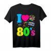 80er Jahre Vintage Retro T-Shirt | I Love the 80s - Klassisch geschnitten, doppelt genähter Saum