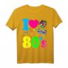 80er Jahre Vintage Retro T-Shirt | I Love the 80s - Klassisch geschnitten, doppelt genähter Saum