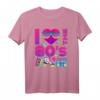 I Love the 80s Retro Vintage T-Shirt - Leuchtendes Design für 80er Jahre Partys, Karneval & Nostalgie-Geschenke