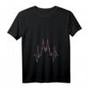 Damen Herzschlag Puls Kölner Dom Fasching Karneval Konfetti Kostüm T-Shirt mit V-Ausschnitt – Authentisches Köln-Design für den Karneval, Fasching & Fasnacht