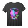 Candy Girl T-Shirt für Kinder und Mädchen - Süßes Geschenk für Jahrmarkt, Karneval & Zirkus mit Zuckerwatte, Bonbons & Regenbogenfarben