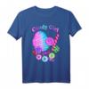 Candy Girl T-Shirt für Kinder und Mädchen - Süßes Geschenk für Jahrmarkt, Karneval & Zirkus mit Zuckerwatte, Bonbons & Regenbogenfarben