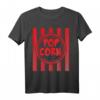 Lustiges Popcorn Karnevalskostüm Shirt - Rot Weiß Gestreift für Damen, Herren und Kinder, Perfekt für Fasching & Karneval