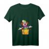 Damen Lustiges Karneval Clown in Kiste Kostüm Faschings T-Shirt mit V-Ausschnitt – Bunte Clown-Verkleidung für Karneval, Fasching & Fastnacht