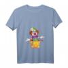 Damen Lustiges Karneval Clown in Kiste Kostüm Faschings T-Shirt mit V-Ausschnitt – Bunte Clown-Verkleidung für Karneval, Fasching & Fastnacht