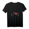 Damen Köln Skyline Herzschlag T-Shirt mit V-Ausschnitt – Für Karneval, Liebe & Stadtgefühl in Köln