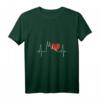 Damen Köln Skyline Herzschlag T-Shirt mit V-Ausschnitt – Für Karneval, Liebe & Stadtgefühl in Köln