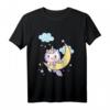 Einhorn schlafen mit Mond Karneval Fasching Party T-Shirt - Perfektes Kostüm für Mottoparty, Fasching & Karneval 2020