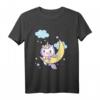 Einhorn schlafen mit Mond Karneval Fasching Party T-Shirt - Perfektes Kostüm für Mottoparty, Fasching & Karneval 2020