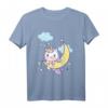 Einhorn schlafen mit Mond Karneval Fasching Party T-Shirt - Perfektes Kostüm für Mottoparty, Fasching & Karneval 2020