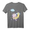 Einhorn schlafen mit Mond Karneval Fasching Party T-Shirt - Perfektes Kostüm für Mottoparty, Fasching & Karneval 2020