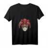 Venezianische Maske Verkleidung Fasching Karneval Hofnarr T-Shirt mit V-Ausschnitt – Buntes Harlekin-Design für Faschings- und Karnevalsfeiern