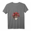Venezianische Maske Verkleidung Fasching Karneval Hofnarr T-Shirt mit V-Ausschnitt – Buntes Harlekin-Design für Faschings- und Karnevalsfeiern