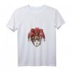 Venezianische Maske Verkleidung Fasching Karneval Hofnarr T-Shirt mit V-Ausschnitt – Buntes Harlekin-Design für Faschings- und Karnevalsfeiern