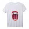 Damen Vampir Mund Zähne Blut Dracula Halloween T-Shirt mit V-Ausschnitt – Gruseliges Geschenk für Vampire & Halloween Fans