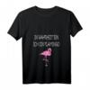 Damen & Herren Flamingo Lustiges Karneval T-Shirt mit V-Ausschnitt – Witziges Faschingskostüm für Junggesellenabschied, Party & Last-Minute-Outfit