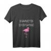 Damen & Herren Flamingo Lustiges Karneval T-Shirt mit V-Ausschnitt – Witziges Faschingskostüm für Junggesellenabschied, Party & Last-Minute-Outfit