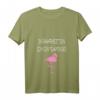 Damen & Herren Flamingo Lustiges Karneval T-Shirt mit V-Ausschnitt – Witziges Faschingskostüm für Junggesellenabschied, Party & Last-Minute-Outfit