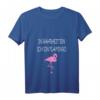 Damen & Herren Flamingo Lustiges Karneval T-Shirt mit V-Ausschnitt – Witziges Faschingskostüm für Junggesellenabschied, Party & Last-Minute-Outfit