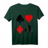 Spielkarten Symbole Karo Pik Kreuz Herz T-Shirt – Klassisches Design für Poker, Skat & Kartenspiel-Fans, langlebig mit doppelt genähtem Saum