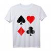 Spielkarten Symbole Karo Pik Kreuz Herz T-Shirt – Klassisches Design für Poker, Skat & Kartenspiel-Fans, langlebig mit doppelt genähtem Saum