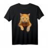 Kreatives Katzenmotiv T-Shirt mit Tasche – Klassisches Design für Katzenliebhaber