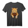 Kreatives Katzenmotiv T-Shirt mit Tasche – Klassisches Design für Katzenliebhaber