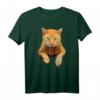 Kreatives Katzenmotiv T-Shirt mit Tasche – Klassisches Design für Katzenliebhaber