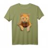 Kreatives Katzenmotiv T-Shirt mit Tasche – Klassisches Design für Katzenliebhaber