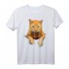 Kreatives Katzenmotiv T-Shirt mit Tasche – Klassisches Design für Katzenliebhaber